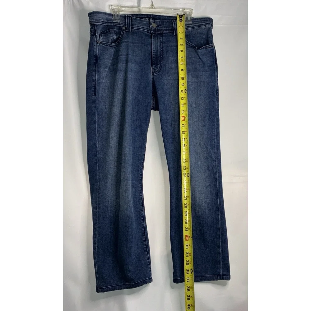 Fidelity Jeans Mens 36 Berlin Blue Dark Wash Jimmy Slim Straight Leg Stretch USA